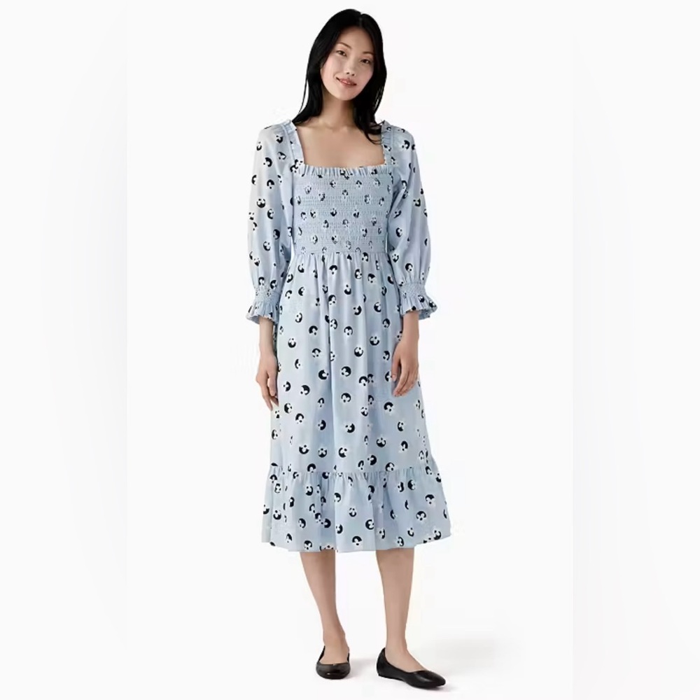 kate spade Blue Floral Midi Dress